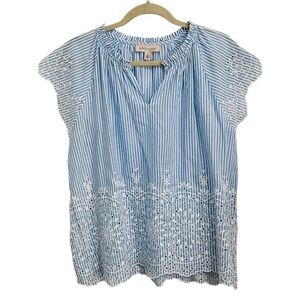 Philosophy Top | Blue & White Striped |  Women's  Large | Never Worn